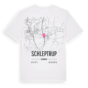 Schleptrup karta t-shirt – ekologisk bomull t-shirt från Pinshirt