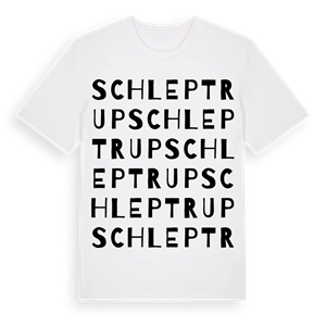 Schleptrup ordlek t-shirt – ekologisk bomull t-shirt från Pinshirt