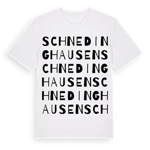 Schnedinghausen ordlek t-shirt – ekologisk bomull t-shirt från Pinshirt