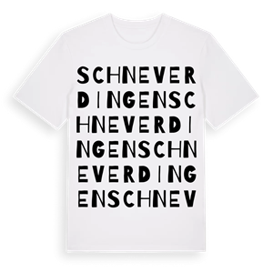 Schneverdingen ordlek t-shirt – ekologisk bomull t-shirt från Pinshirt