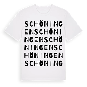 Schöningen ordlek t-shirt – ekologisk bomull t-shirt från Pinshirt