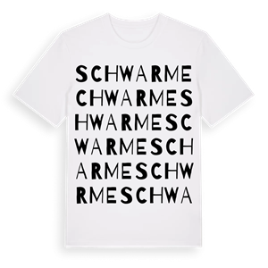 Schwarme ordlek t-shirt – ekologisk bomull t-shirt från Pinshirt