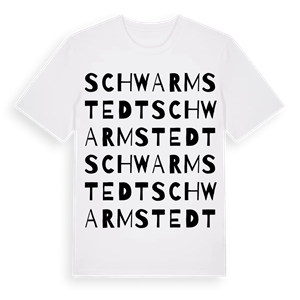 Schwarmstedt ordlek t-shirt – ekologisk bomull t-shirt från Pinshirt
