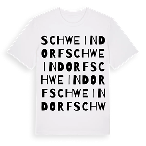 Schweindorf ordlek t-shirt – ekologisk bomull t-shirt från Pinshirt