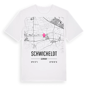 Schwicheldt karta t-shirt – ekologisk bomull t-shirt från Pinshirt