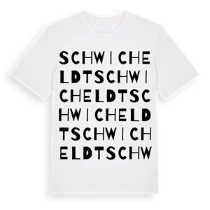 Schwicheldt ordlek t-shirt – ekologisk bomull t-shirt från Pinshirt