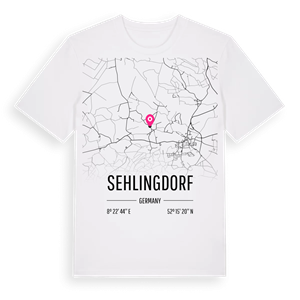 Sehlingdorf karta t-shirt – ekologisk bomull t-shirt från Pinshirt