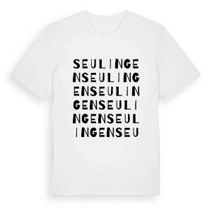 Seulingen ordlek t-shirt – ekologisk bomull t-shirt från Pinshirt