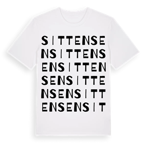 Sittensen ordlek t-shirt – ekologisk bomull t-shirt från Pinshirt