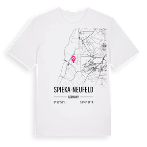 Spieka-Neufeld karta t-shirt – ekologisk bomull t-shirt från Pinshirt