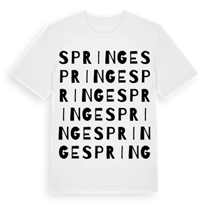 Springe ordlek t-shirt – ekologisk bomull t-shirt från Pinshirt