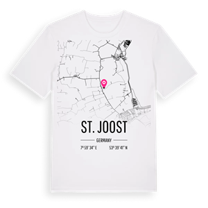 St. Joost karta t-shirt – ekologisk bomull t-shirt från Pinshirt