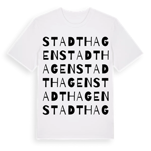 Stadthagen ordlek t-shirt – ekologisk bomull t-shirt från Pinshirt