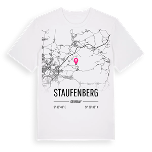 Staufenberg karta t-shirt – ekologisk bomull t-shirt från Pinshirt