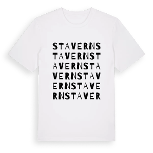 Stavern ordlek t-shirt – ekologisk bomull t-shirt från Pinshirt