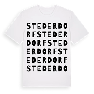 Stederdorf ordlek t-shirt – ekologisk bomull t-shirt från Pinshirt