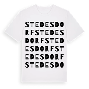 Stedesdorf ordlek t-shirt – ekologisk bomull t-shirt från Pinshirt