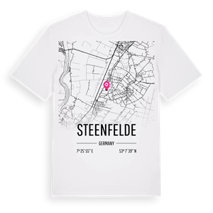 Steenfelde karta t-shirt – ekologisk bomull t-shirt från Pinshirt