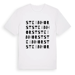 Steinhorst ordlek t-shirt – ekologisk bomull t-shirt från Pinshirt
