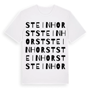 Steinhorst ordlek t-shirt – ekologisk bomull t-shirt från Pinshirt