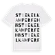 Stiekelkamperfehn ordlek t-shirt