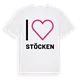 Jag älskar Stöcken t-shirt stort tryck