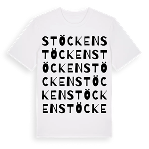 Stöcken ordlek t-shirt – ekologisk bomull t-shirt från Pinshirt