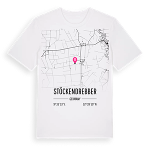Stöckendrebber karta t-shirt – ekologisk bomull t-shirt från Pinshirt