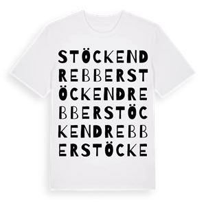 Stöckendrebber ordlek t-shirt – ekologisk bomull t-shirt från Pinshirt