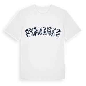 Strachau college t-shirt – ekologisk bomull t-shirt från Pinshirt