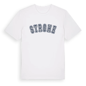 Strohe college t-shirt – ekologisk bomull t-shirt från Pinshirt