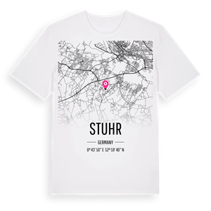 Stuhr karta t-shirt – ekologisk bomull t-shirt från Pinshirt