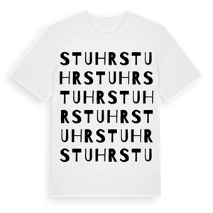 Stuhr ordlek t-shirt – ekologisk bomull t-shirt från Pinshirt