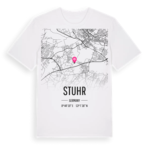 Stuhr karta t-shirt – ekologisk bomull t-shirt från Pinshirt