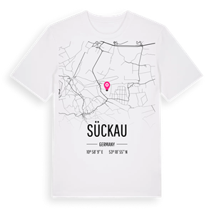 Sückau karta t-shirt – ekologisk bomull t-shirt från Pinshirt