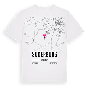 Suderburg karta t-shirt – ekologisk bomull t-shirt från Pinshirt
