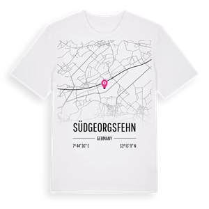 Südgeorgsfehn karta t-shirt – ekologisk bomull t-shirt från Pinshirt