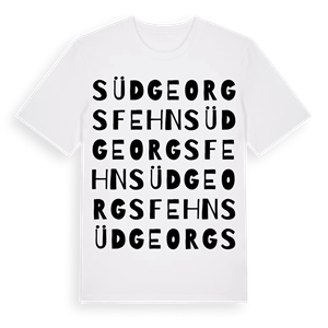 Südgeorgsfehn ordlek t-shirt – ekologisk bomull t-shirt från Pinshirt