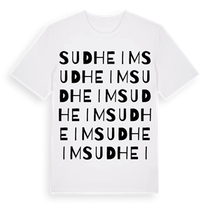 Sudheim ordlek t-shirt – ekologisk bomull t-shirt från Pinshirt