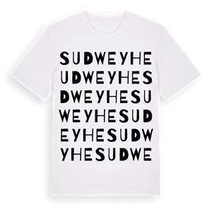 Sudweyhe ordlek t-shirt – ekologisk bomull t-shirt från Pinshirt