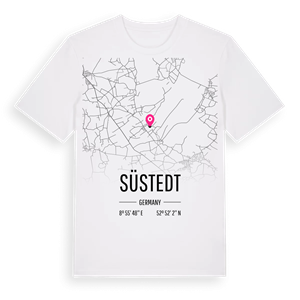 Süstedt karta t-shirt – ekologisk bomull t-shirt från Pinshirt