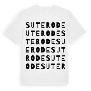 Suterode ordlek t-shirt – ekologisk bomull t-shirt från Pinshirt