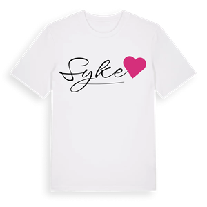 Syke hjärta t-shirt – ekologisk bomull t-shirt från Pinshirt