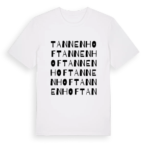 Tannenhof ordlek t-shirt – ekologisk bomull t-shirt från Pinshirt