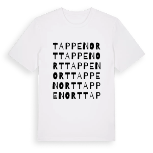 Tappenort ordlek t-shirt – ekologisk bomull t-shirt från Pinshirt