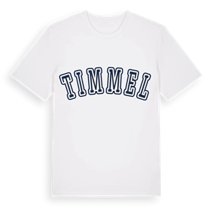 Timmel college t-shirt – ekologisk bomull t-shirt från Pinshirt
