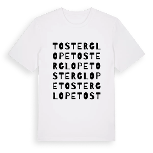 Tosterglope ordlek t-shirt – ekologisk bomull t-shirt från Pinshirt