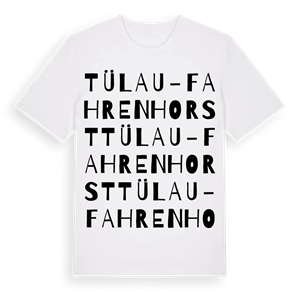 Tülau-Fahrenhorst ordlek t-shirt – ekologisk bomull t-shirt från Pinshirt