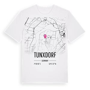 Tunxdorf karta t-shirt – ekologisk bomull t-shirt från Pinshirt
