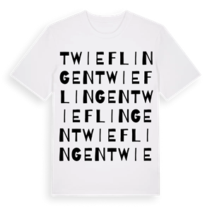Twieflingen ordlek t-shirt – ekologisk bomull t-shirt från Pinshirt